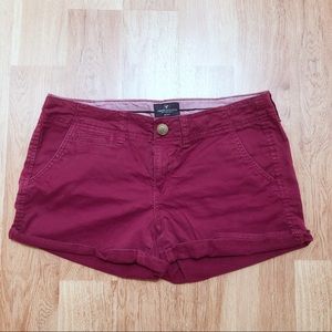 American Eagle Stretch Shortie Maroon Burgundy